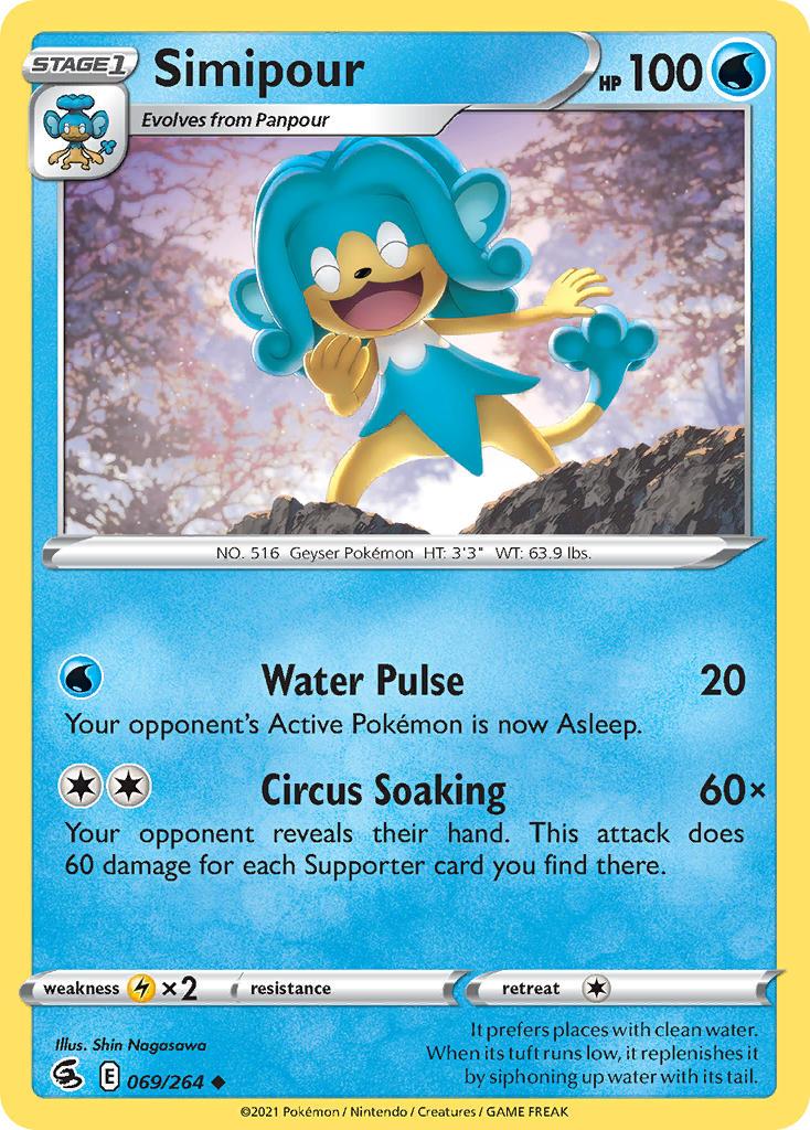 2021 Pokemon Trading Card Game Fusion Strike Price List 069 Simipour