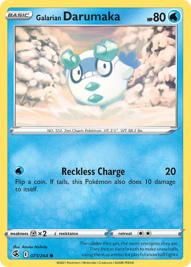 2021 Pokemon Trading Card Game Fusion Strike Price List 071 Galarian Darumaka