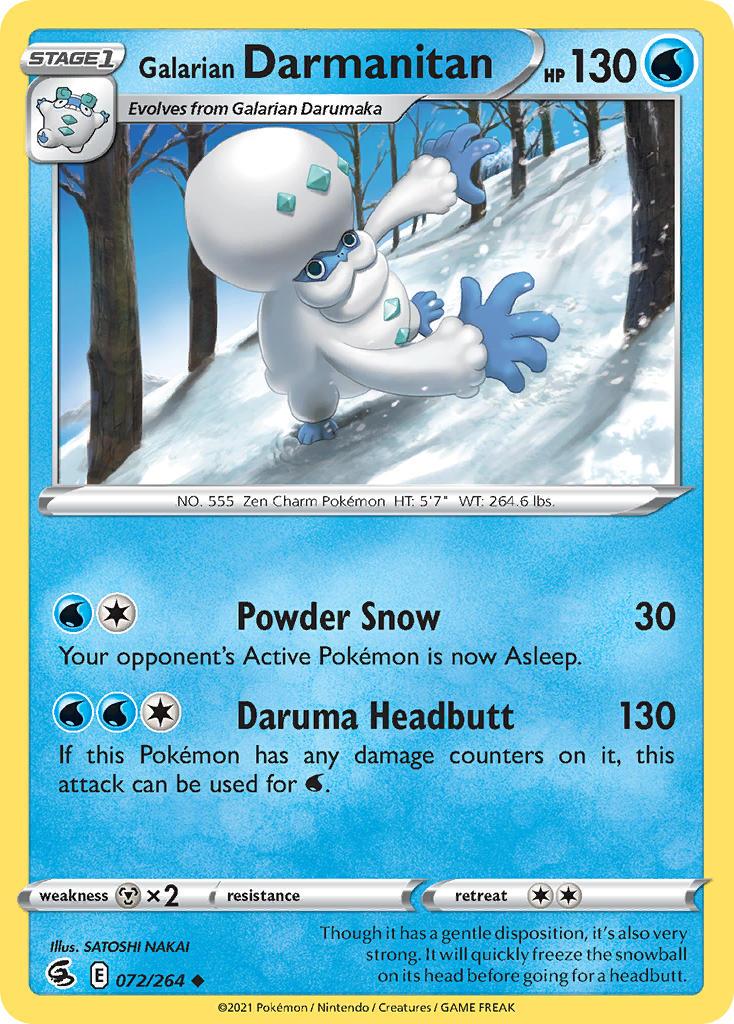 2021 Pokemon Trading Card Game Fusion Strike Price List 072 Galarian Darmanitan