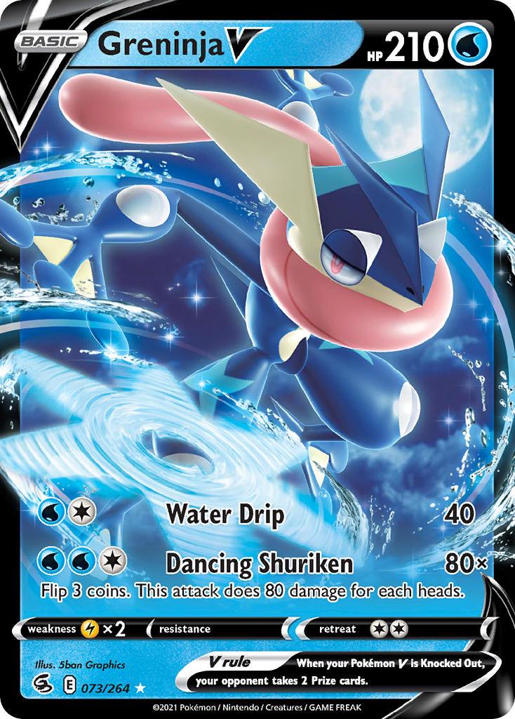 2021 Pokemon Trading Card Game Fusion Strike Price List 073 Greninja V