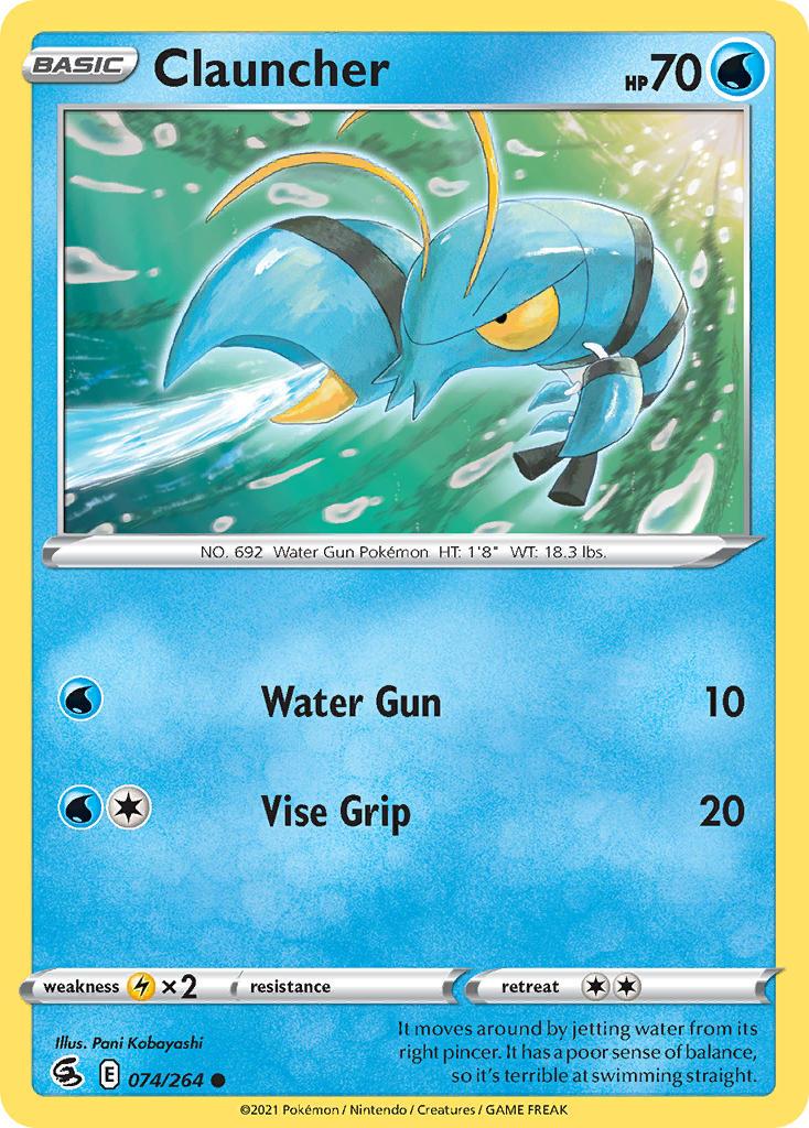 2021 Pokemon Trading Card Game Fusion Strike Price List 074 Clauncher