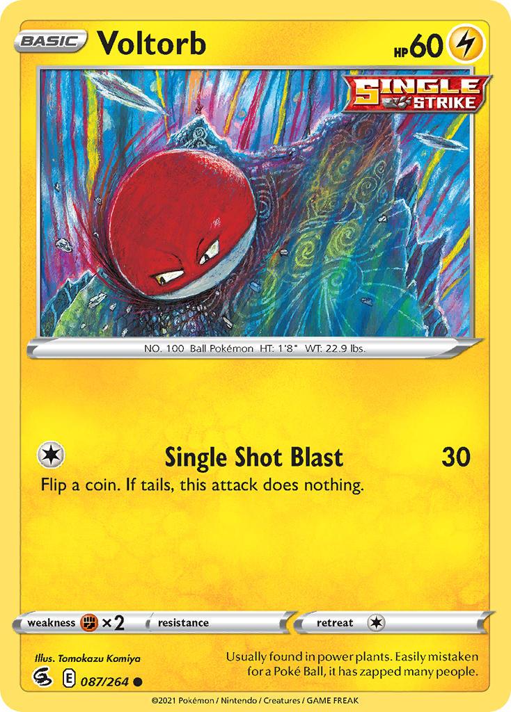 2021 Pokemon Trading Card Game Fusion Strike Price List 087 Voltorb