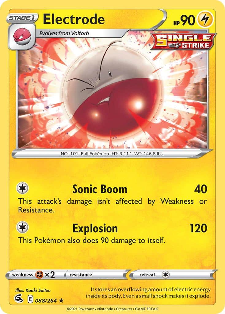 2021 Pokemon Trading Card Game Fusion Strike Price List 088 Electrode