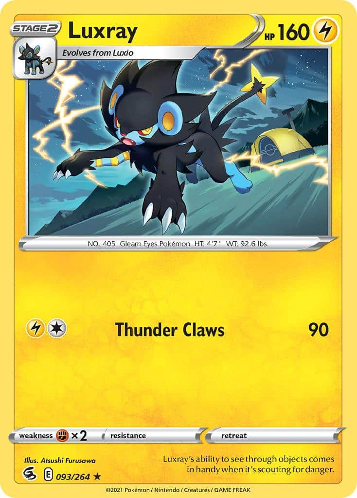 2021 Pokemon Trading Card Game Fusion Strike Price List 093 Luxray