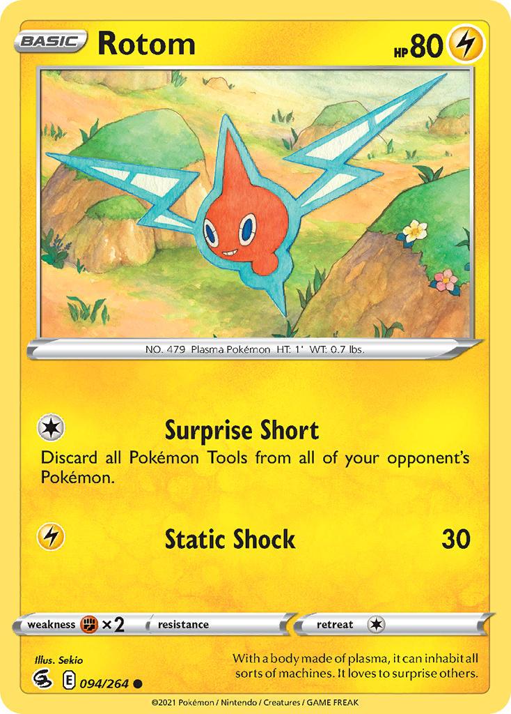 2021 Pokemon Trading Card Game Fusion Strike Price List 094 Rotom