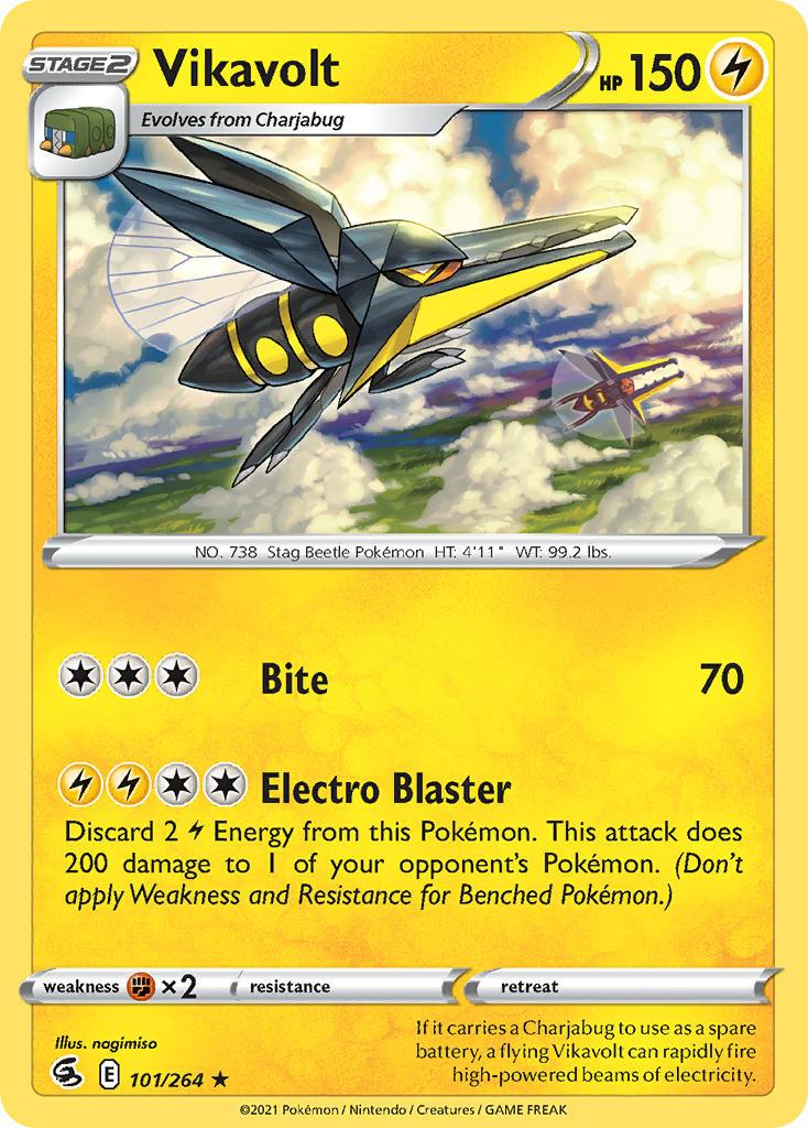 2021 Pokemon Trading Card Game Fusion Strike Price List 101 Vikavolt