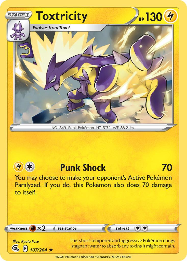 2021 Pokemon Trading Card Game Fusion Strike Price List 107 Toxtricity