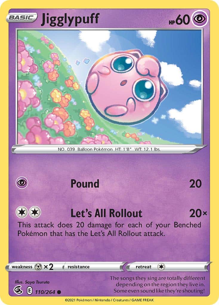 2021 Pokemon Trading Card Game Fusion Strike Price List 110 Jigglypuff