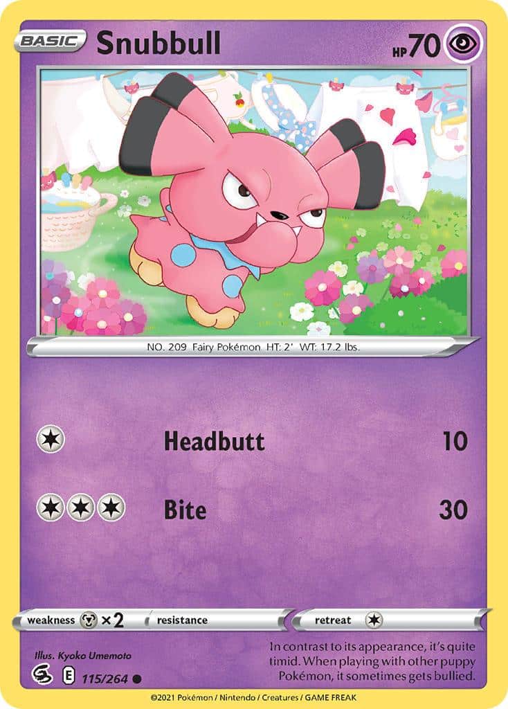 2021 Pokemon Trading Card Game Fusion Strike Price List 115 Snubbull