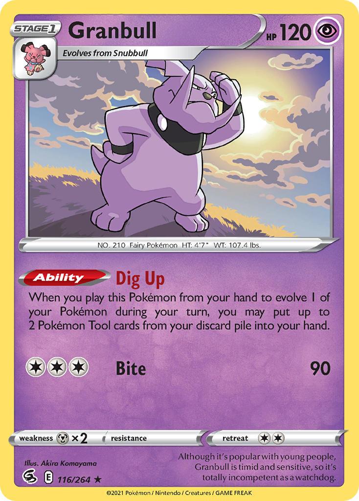 2021 Pokemon Trading Card Game Fusion Strike Price List 116 Granbull