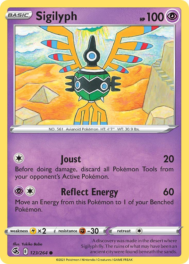 2021 Pokemon Trading Card Game Fusion Strike Price List 123 Sigilyph