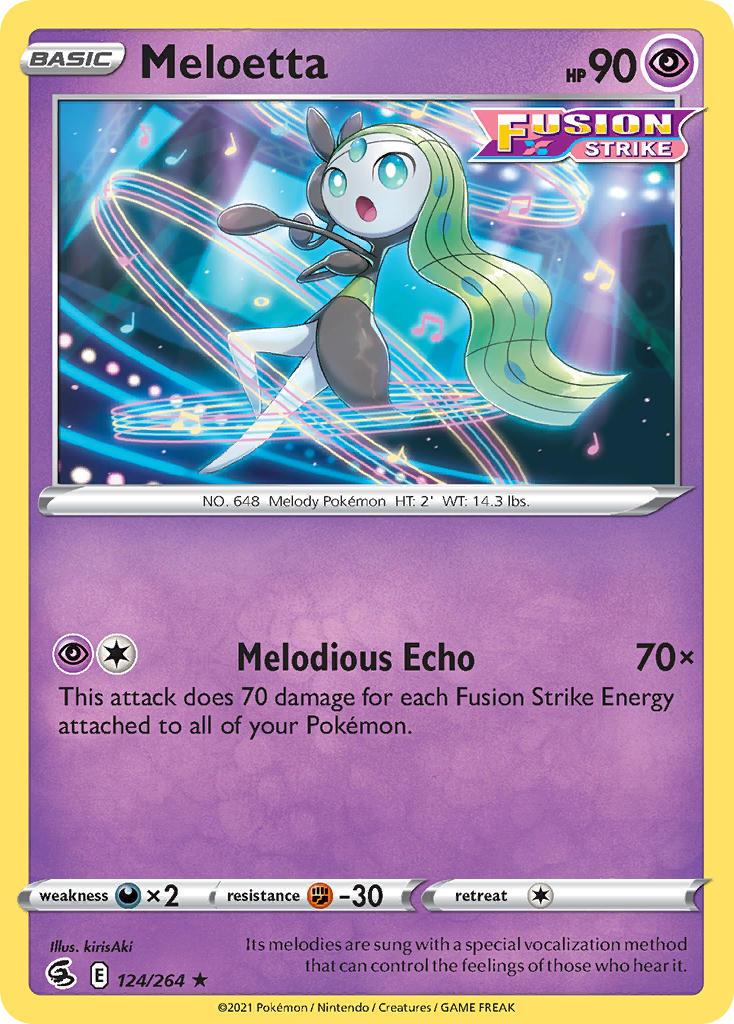 2021 Pokemon Trading Card Game Fusion Strike Price List 124 Meloetta