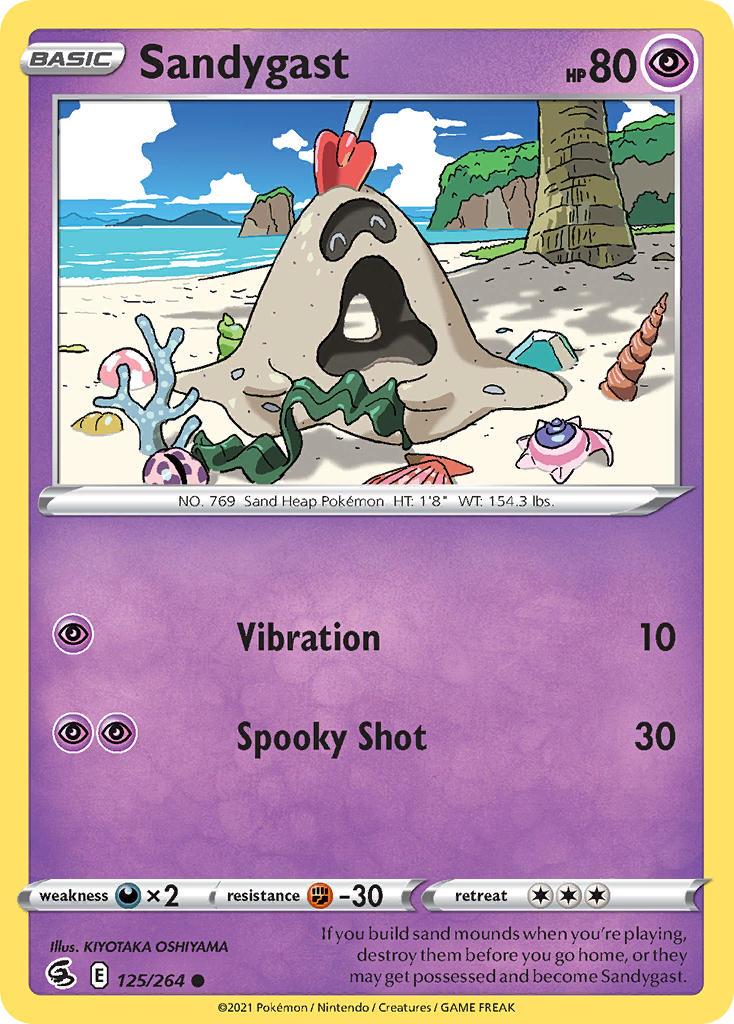 2021 Pokemon Trading Card Game Fusion Strike Price List 125 Sandygast