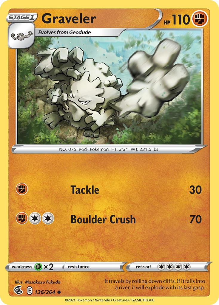 2021 Pokemon Trading Card Game Fusion Strike Price List 136 Graveler