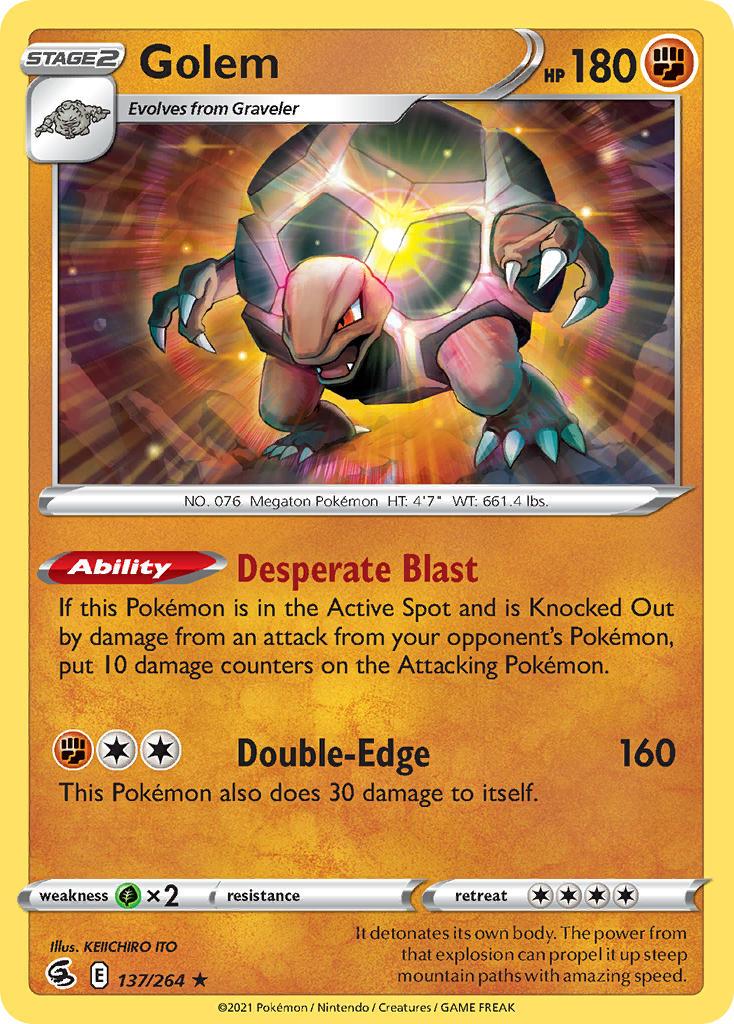 2021 Pokemon Trading Card Game Fusion Strike Price List 137 Golem