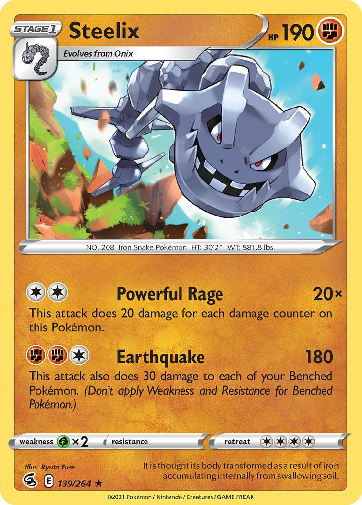 2021 Pokemon Trading Card Game Fusion Strike Price List 139 Steelix