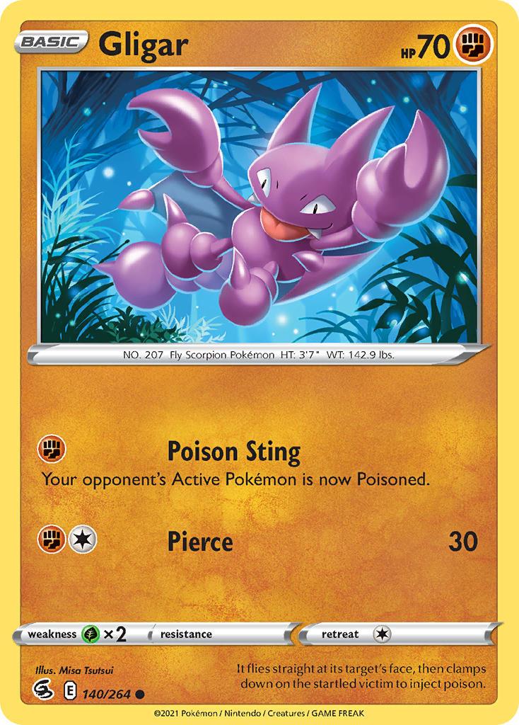 2021 Pokemon Trading Card Game Fusion Strike Price List 140 Gligar