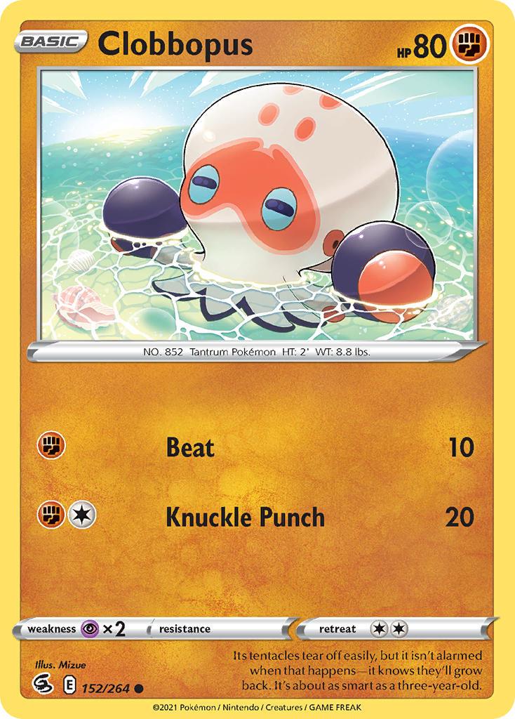 2021 Pokemon Trading Card Game Fusion Strike Price List 152 Clobbopus