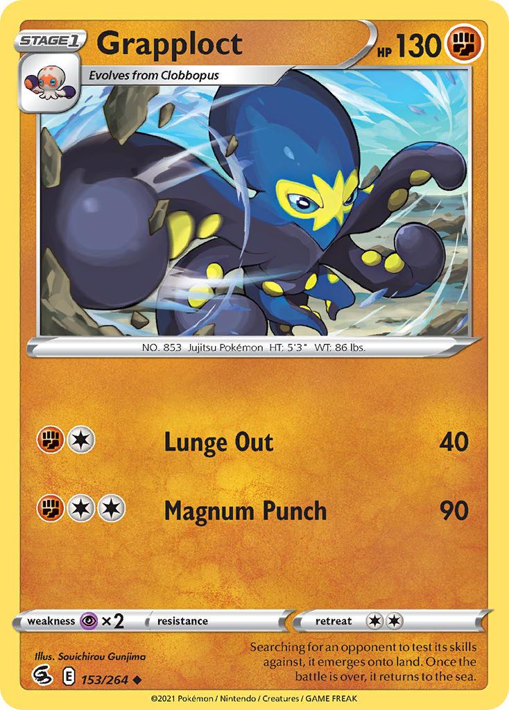 2021 Pokemon Trading Card Game Fusion Strike Price List 153 Grapploct