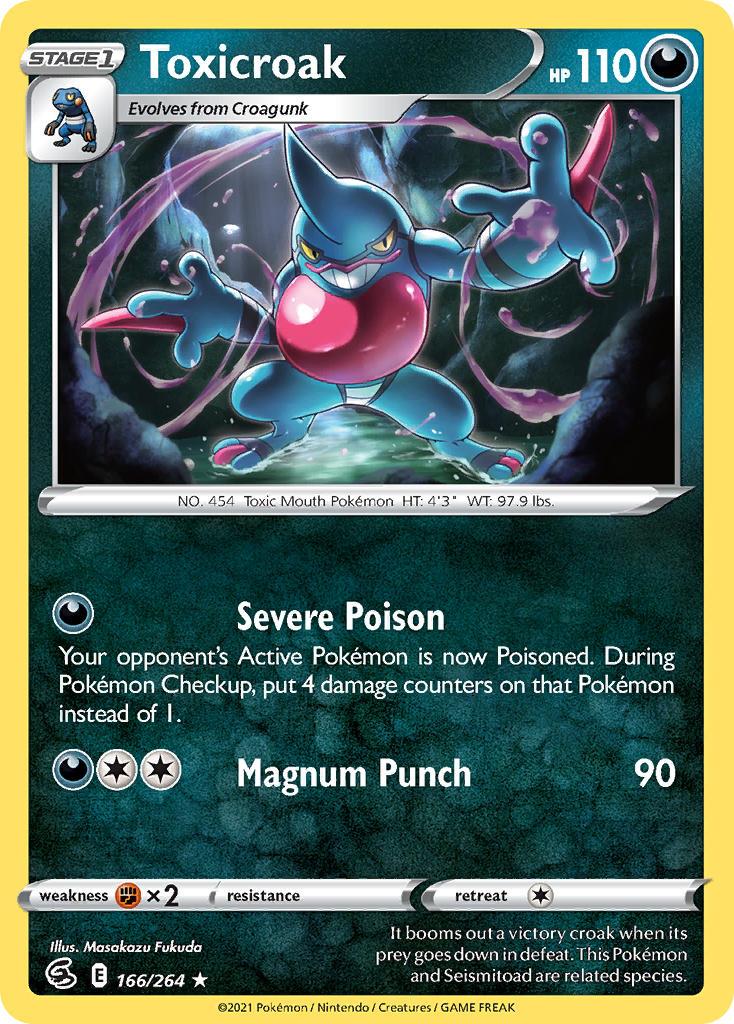 2021 Pokemon Trading Card Game Fusion Strike Price List 166 Toxicroak
