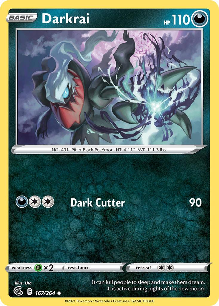 2021 Pokemon Trading Card Game Fusion Strike Price List 167 Darkrai