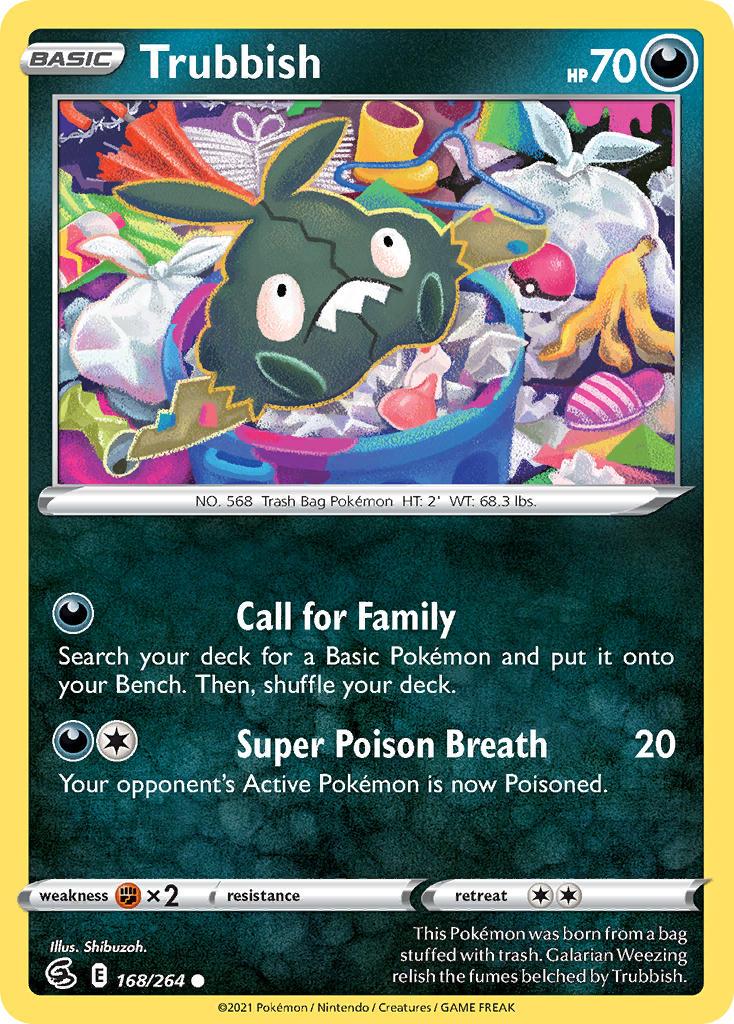 2021 Pokemon Trading Card Game Fusion Strike Price List 168 Trubbish