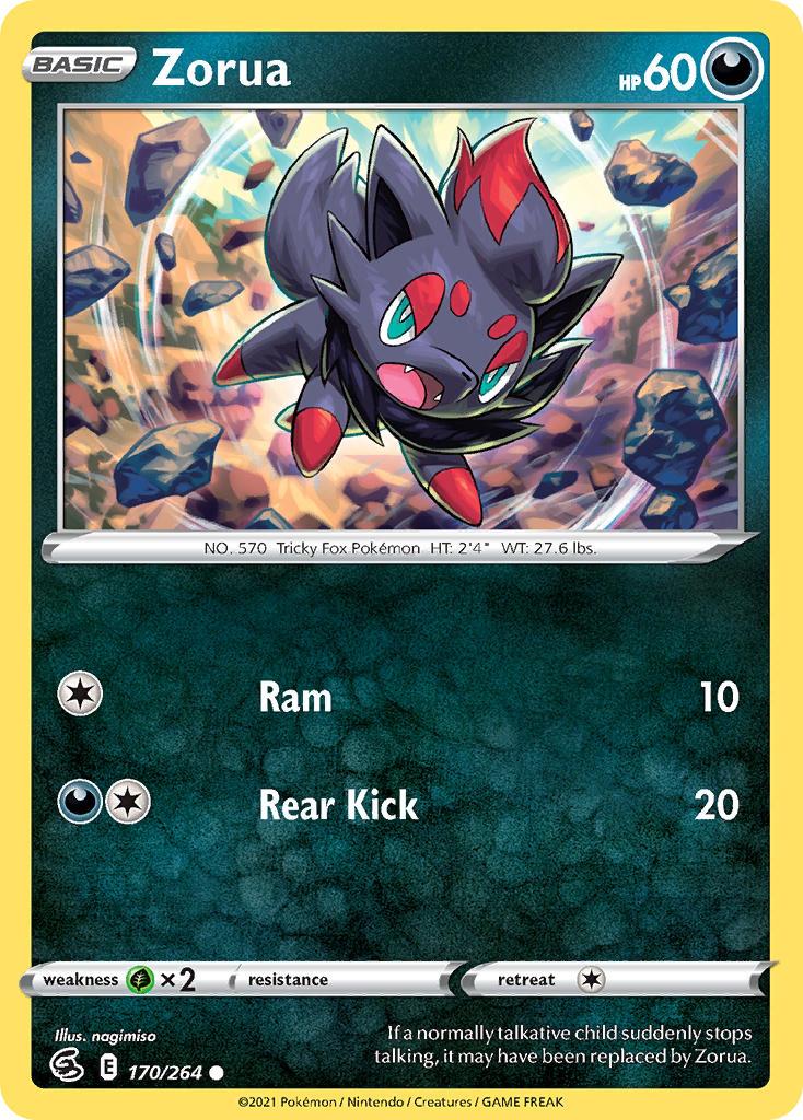 2021 Pokemon Trading Card Game Fusion Strike Price List 170 Zorua