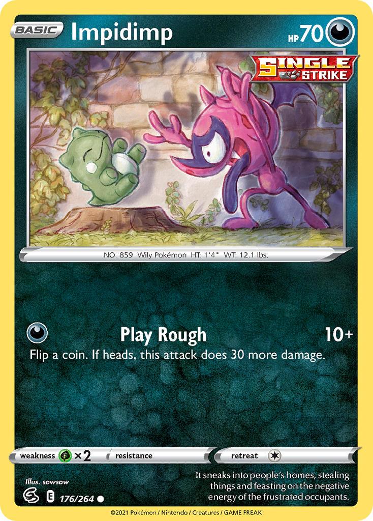 2021 Pokemon Trading Card Game Fusion Strike Price List 176 Impidimp