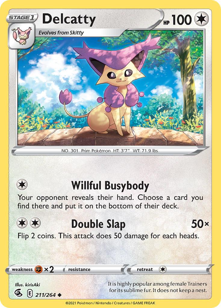 2021 Pokemon Trading Card Game Fusion Strike Price List 211 Delcatty