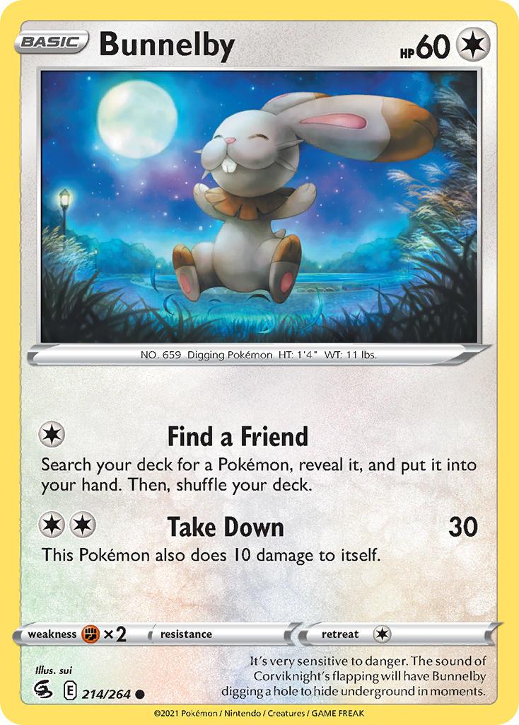 2021 Pokemon Trading Card Game Fusion Strike Price List 214 Bunnelby