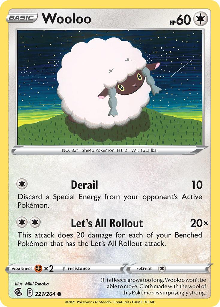 2021 Pokemon Trading Card Game Fusion Strike Price List 221 Wooloo