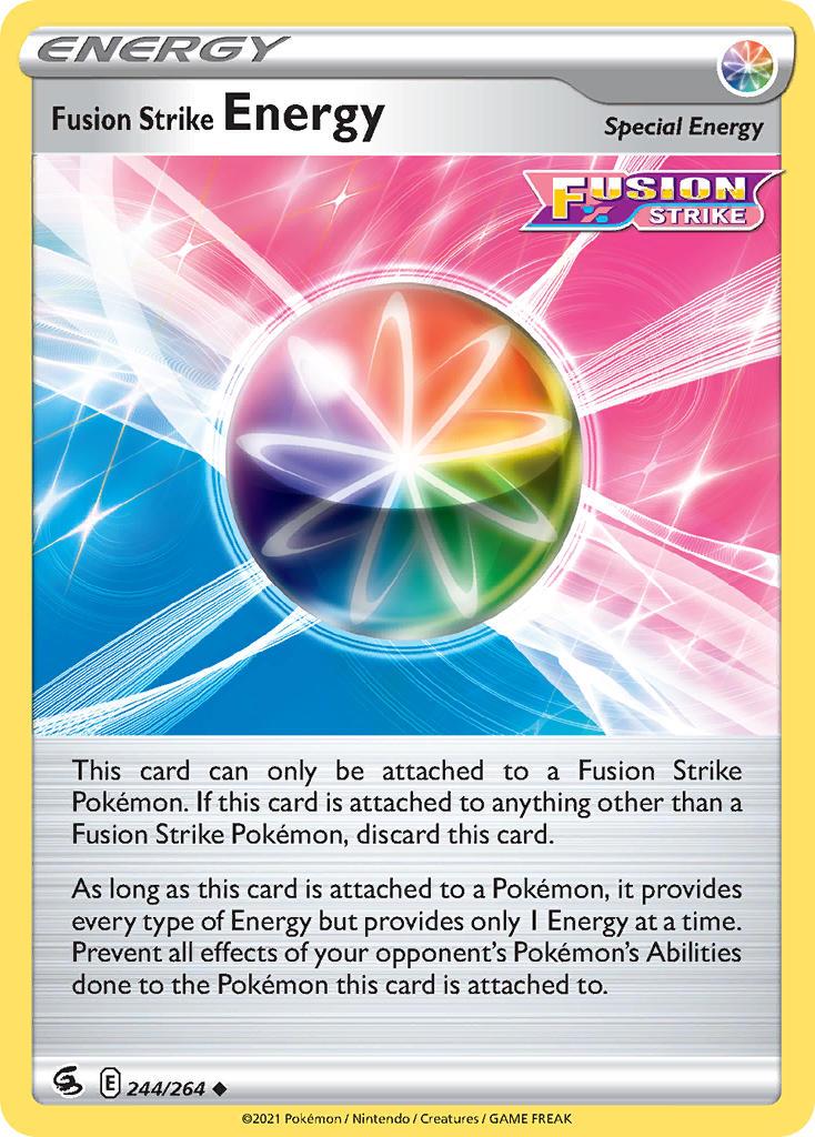 2021 Pokemon Trading Card Game Fusion Strike Price List 244 Fusion Strike Energy