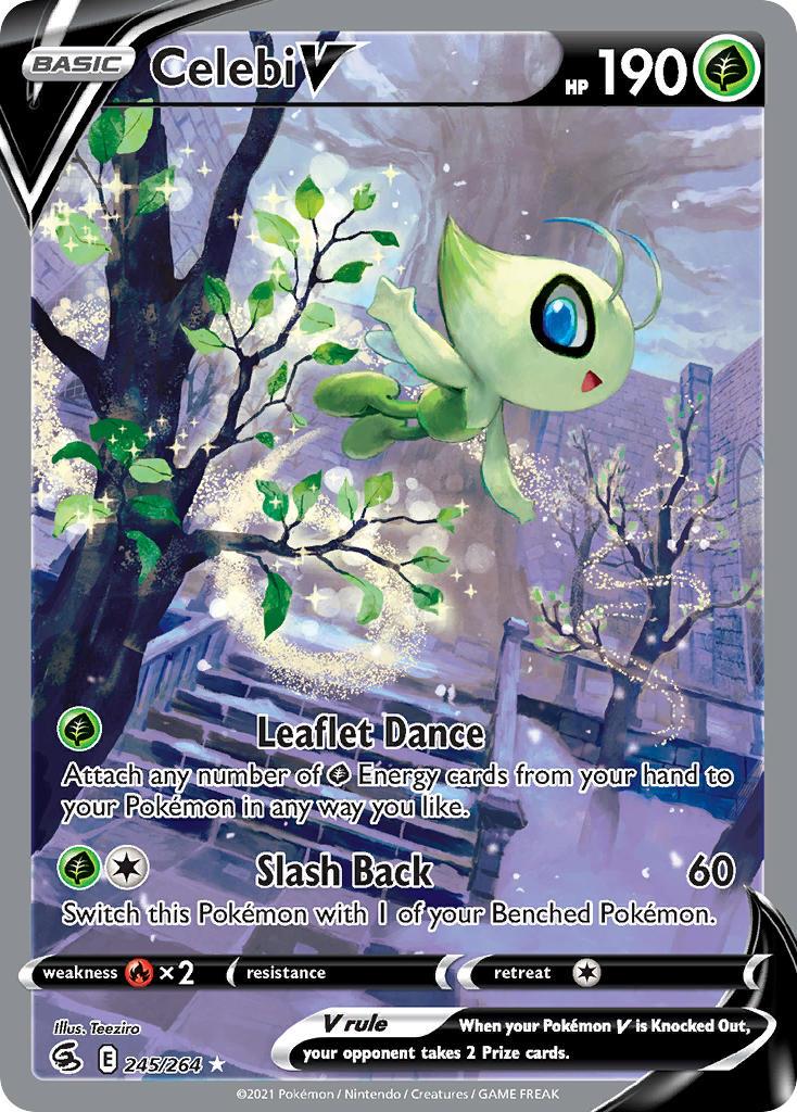 2021 Pokemon Trading Card Game Fusion Strike Price List 245 Celebi V