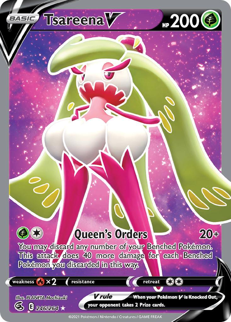 2021 Pokemon Trading Card Game Fusion Strike Price List 246 Tsareena V