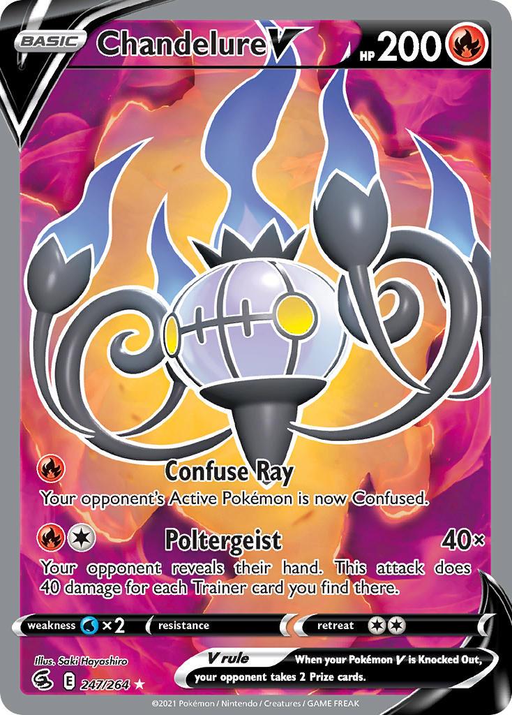 2021 Pokemon Trading Card Game Fusion Strike Price List 247 Chandelure V