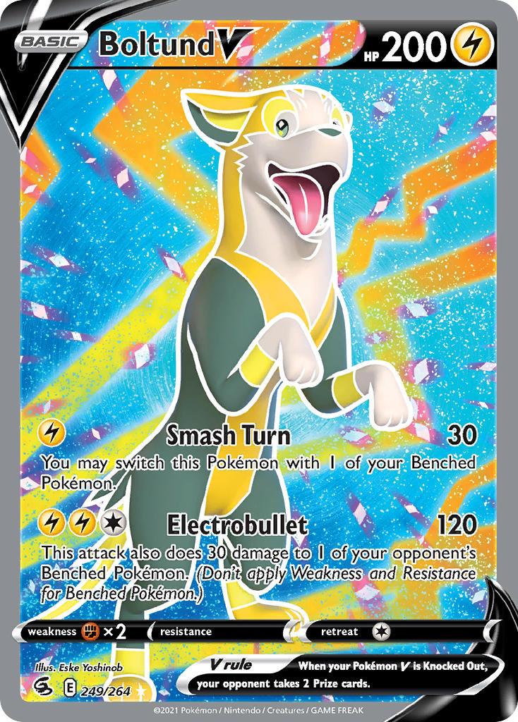 2021 Pokemon Trading Card Game Fusion Strike Price List 249 Boltund V