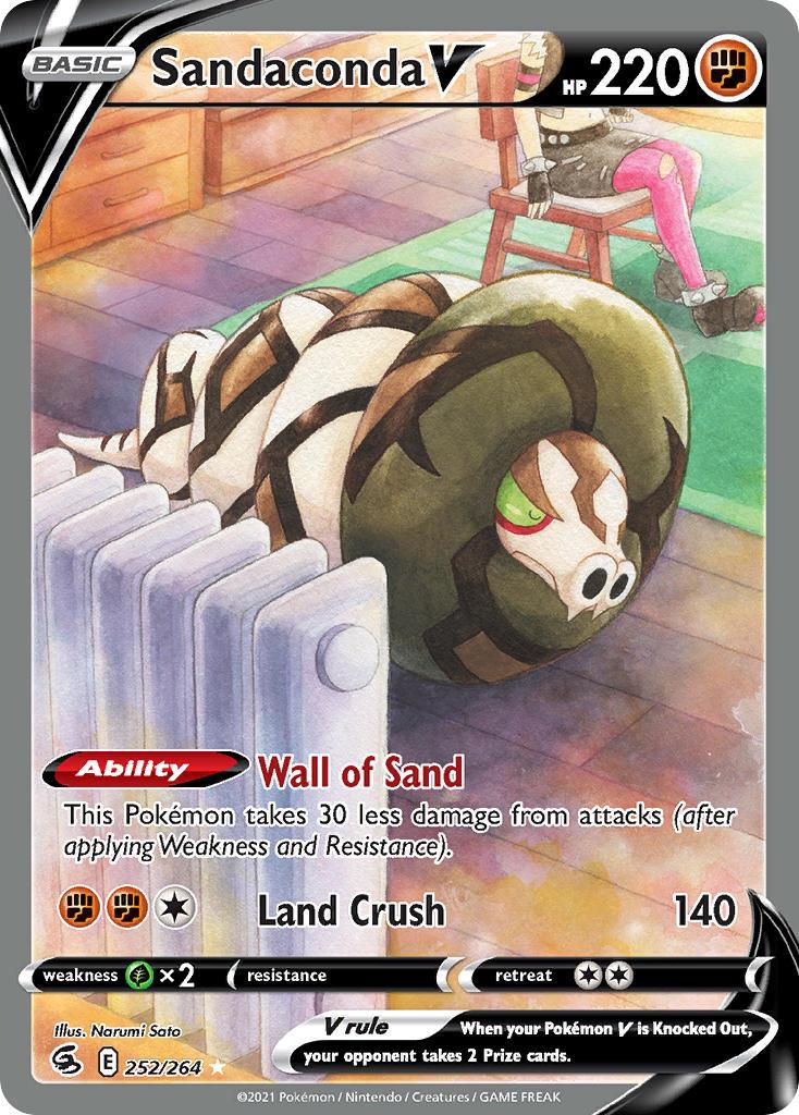 2021 Pokemon Trading Card Game Fusion Strike Price List 252 Sandaconda V