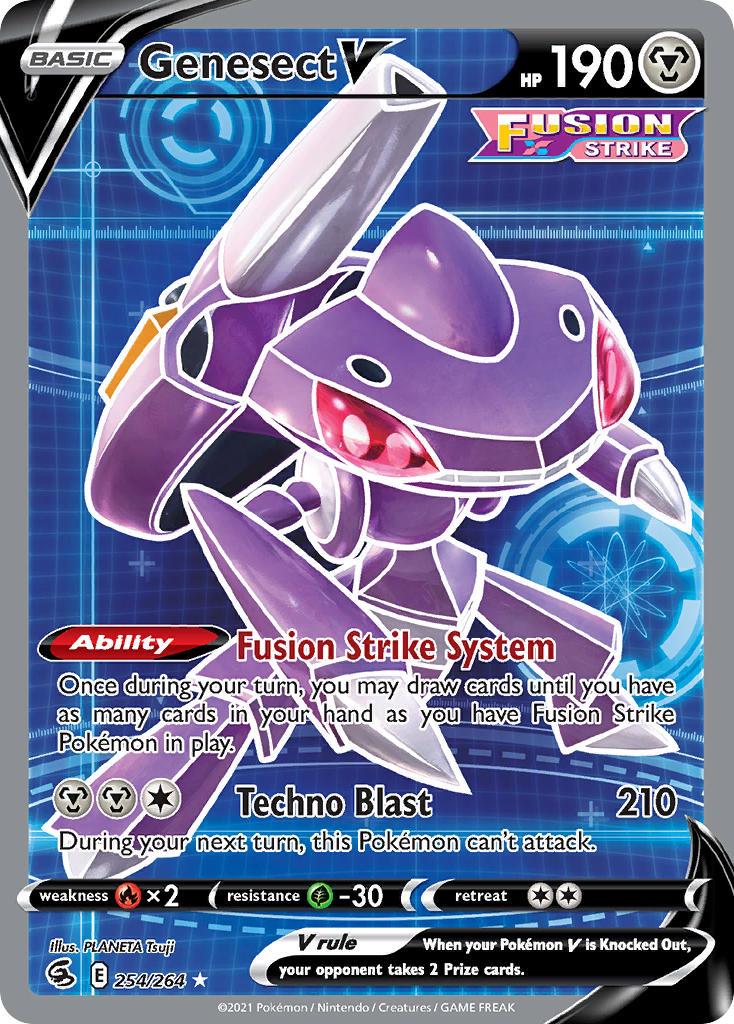 2021 Pokemon Trading Card Game Fusion Strike Price List 254 Genesect V