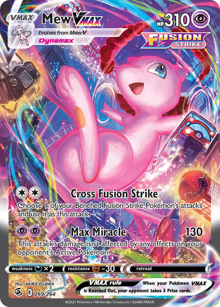 2021 Pokemon Trading Card Game Fusion Strike Price List 269 Mew VMAX