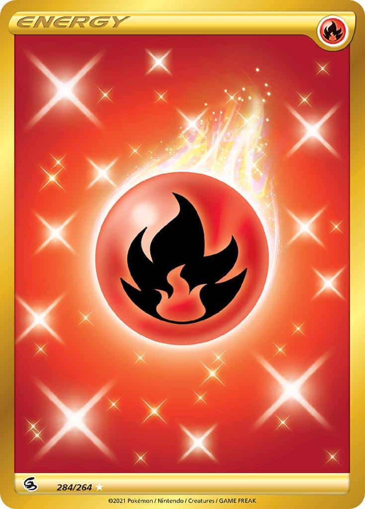 2021 Pokemon Trading Card Game Fusion Strike Price List 284 Fire Energy