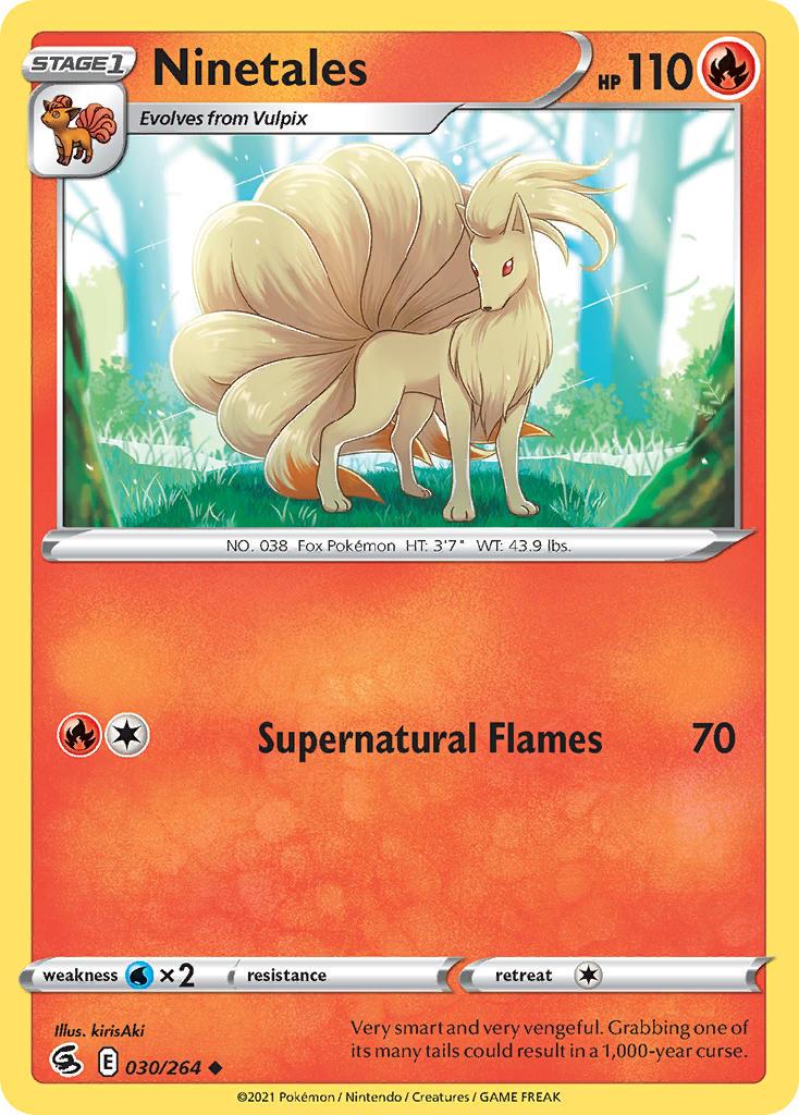 2021 Pokemon Trading Card Game Fusion Strike Set List 030 Ninetales