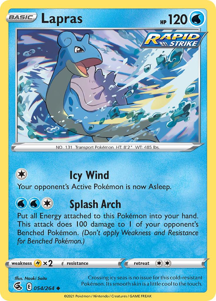 2021 Pokemon Trading Card Game Fusion Strike Set List 054 Lapras