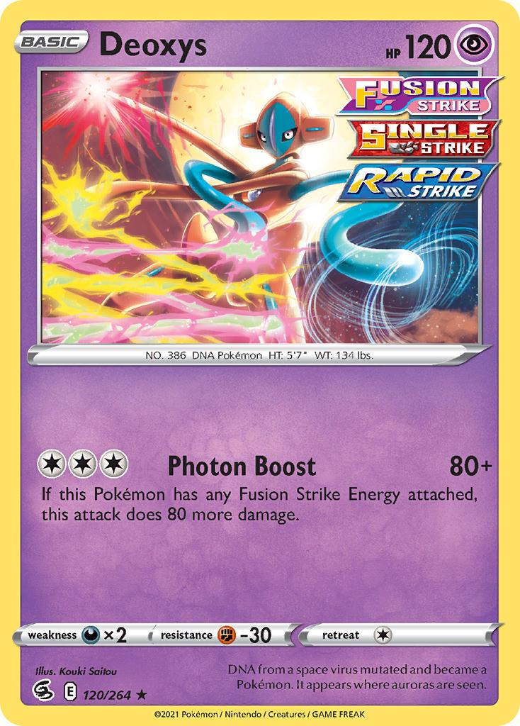 2021 Pokemon Trading Card Game Fusion Strike Set List 120 Deoxys