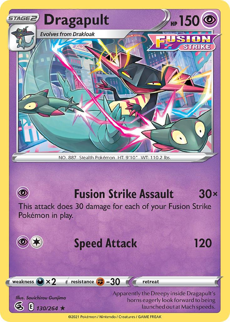 2021 Pokemon Trading Card Game Fusion Strike Set List 130 Dragapult