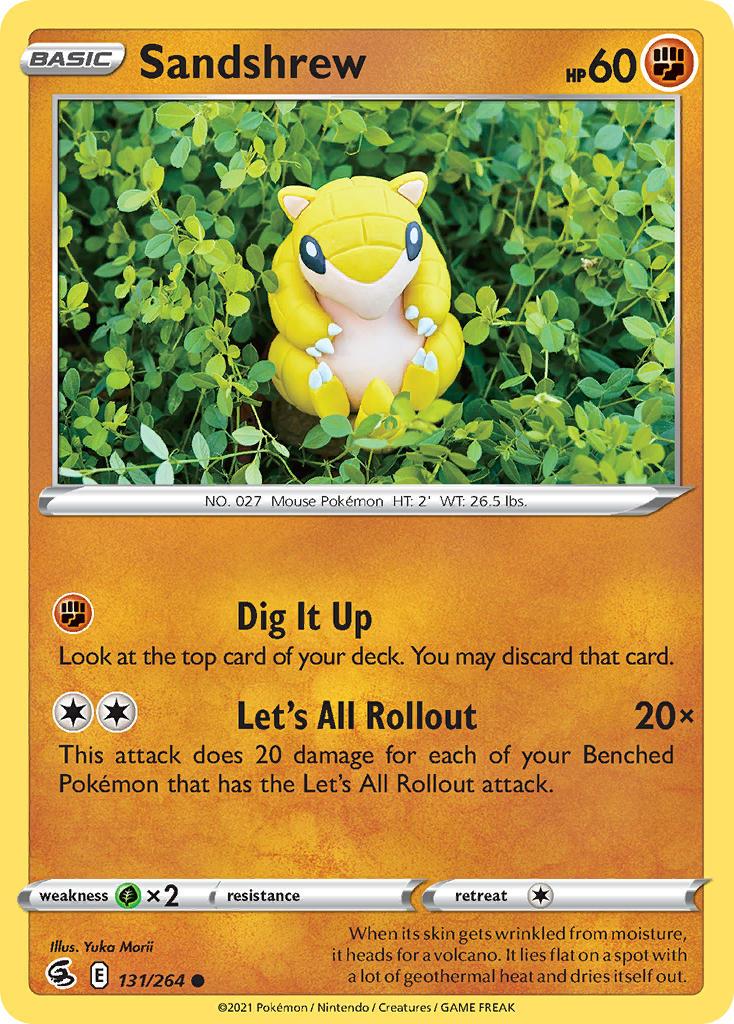 2021 Pokemon Trading Card Game Fusion Strike Set List 131 Sandshrew