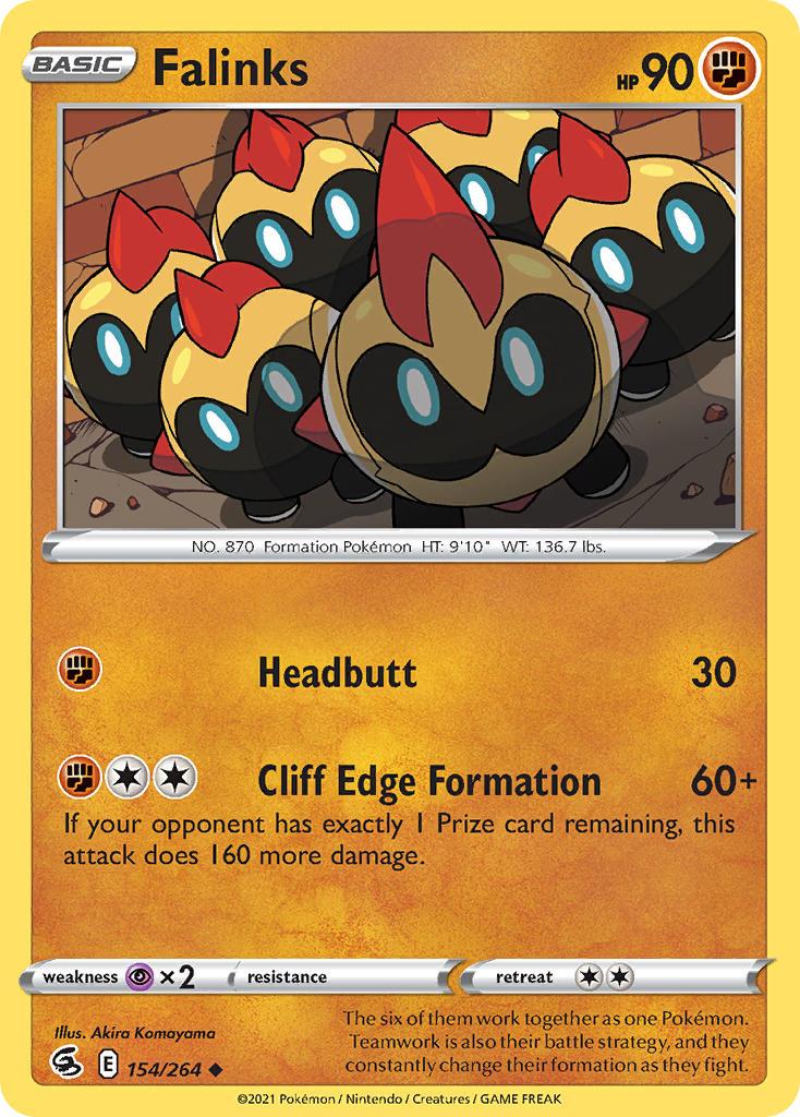 2021 Pokemon Trading Card Game Fusion Strike Set List 154 Falinks