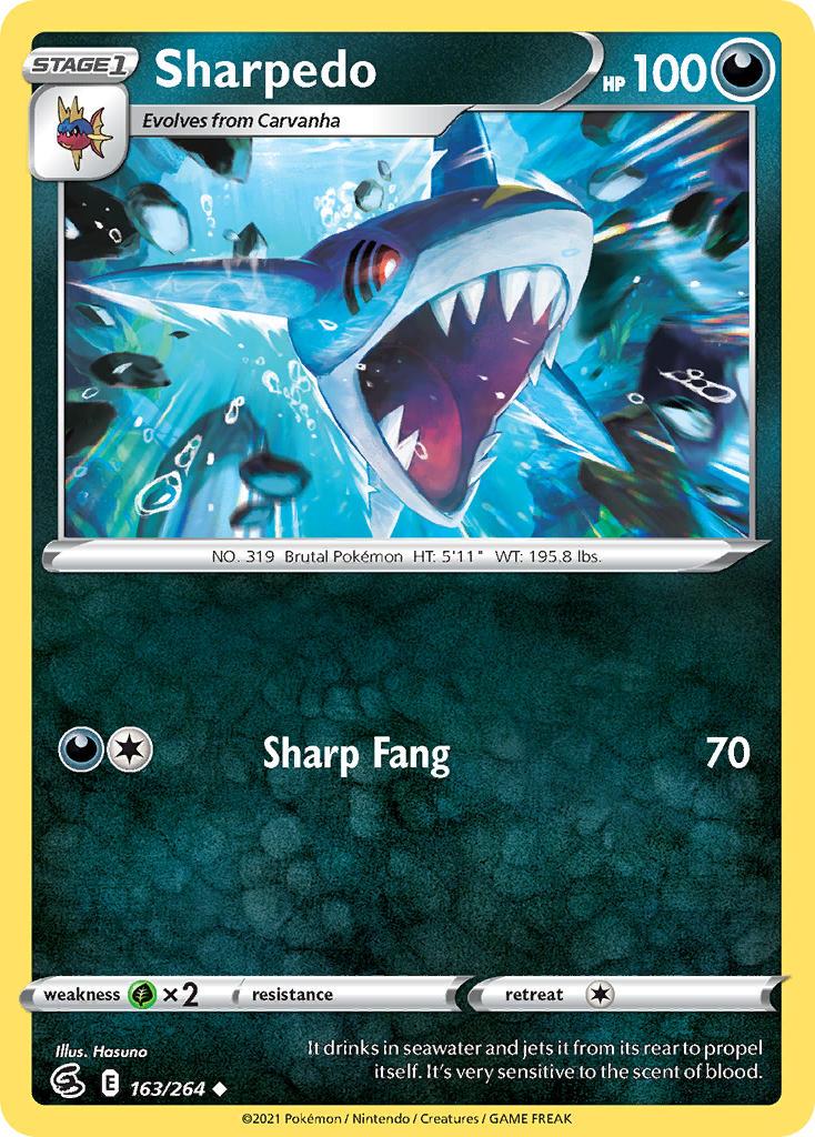 2021 Pokemon Trading Card Game Fusion Strike Set List 163 Sharpedo