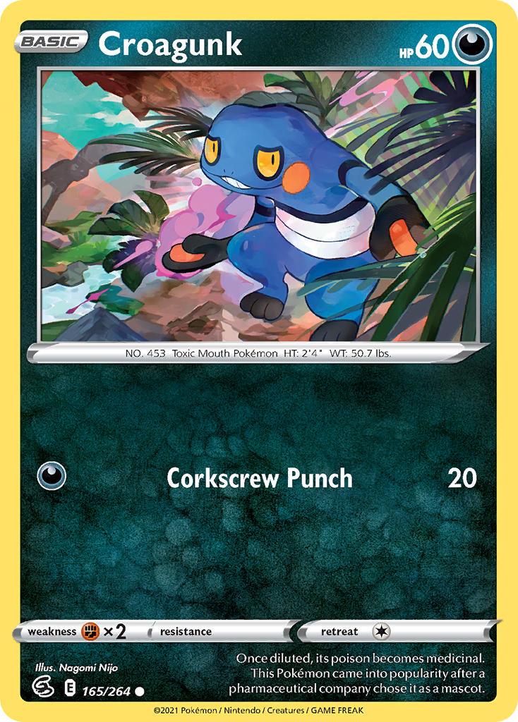 2021 Pokemon Trading Card Game Fusion Strike Set List 165 Croagunk