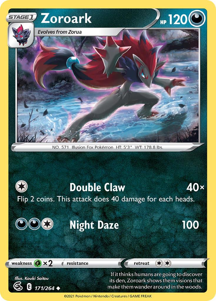 2021 Pokemon Trading Card Game Fusion Strike Set List 171 Zoroark