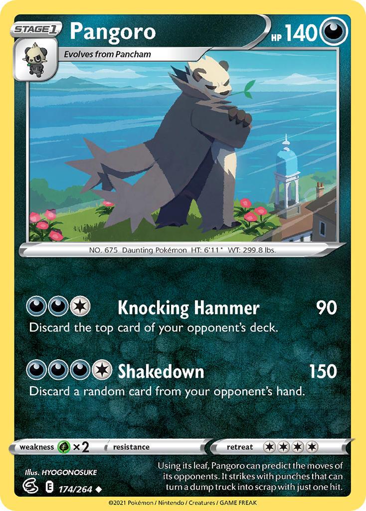 2021 Pokemon Trading Card Game Fusion Strike Set List 174 Pangoro